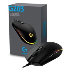 LOGITECH - MOUSE G203 RGB BLACK