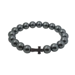 LUCYANA JOYAS Y ACCESORIOS - Pulsera para Hombre con Crucifijo y Hematita - Joyas Lucyana