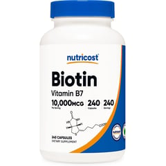 NUTRICOST - Biotin Biotina Vitamina B7 240 capsulas