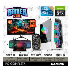 NVIDIA - CPU GAMING INTEL CORE I7 3770+GTX 1660 SUPER 6GB +16GB+SSD 480GB+ MONITOR 24 IPS