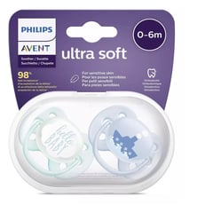 AVENT - Chupones Ultra Soft De 0 A 6 Meses Niño SCF222/01