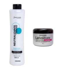 LANOSTERIN - Pack crema Alisadora Para Cabello y Neutralizante Fijador 1k 120