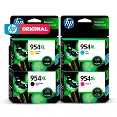 Combo x4 Tinta 954XL Alta capacidad 4 colores - Original