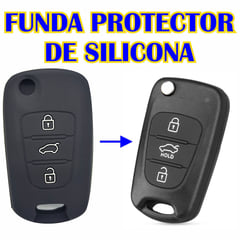 GENERICO - Funda Silicona Carcasa Llave Flip Compatible Kia Hyundai