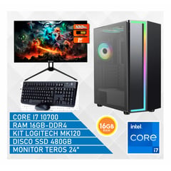 CPU CORE I7-10700 RAM 16GB DISCO SSD m2 500GB+ MONITOR 24 IPS