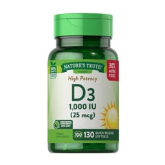 NATURE'S TRUTH - Vitamina D3 1000 IU (25 mcg) - 130 Softgels