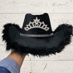 GENERICO - Sombrero Negro Cowgirl Hat