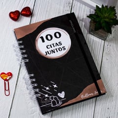 GENERICO - Libro Album 100 Citas Juntos para Parejas - Negro&Marron