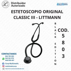 LITTMANN - ESTETOSCOPIO CLASSIC III ORIGINAL BLACK EDITION - LITTMANN