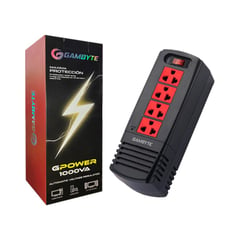 GAMBYTE - ESTABILIZADOR 4 TOMAS 1000VA, 60 HZ INTERRUPTOR TERMICO