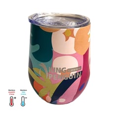 KING PENGUIN - Vaso Termico de Acero Inoxidable 355ml - Aislado al Vacío - Tapa