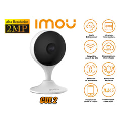 IMOU - Cámara de Seguridad Wi-Fi CUE 2 Cubo Full HD Inteligente