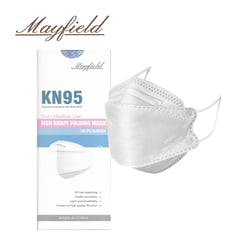 MAYFIELD - Mascarilla KN95 Fish Shape 3D blanco caja°20und