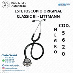 LITTMANN - ESTETOSCOPIO CLASSIC III ORIGINAL NEGRO 5620 - LITTMANN