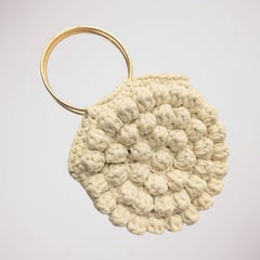 ARRIBASPLATA - BOLSO DE MANO BOBBLE BEIGE