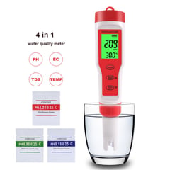 OEM - Medidor Digital De Ph Potenciómetro 4 En 1 PH EC TDS Temperatura