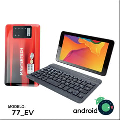 MASTERTECH - TABLET 7'' 3G 77-EV TECLADO INALAMBRICO 16GB ANDROID 11- ROJO