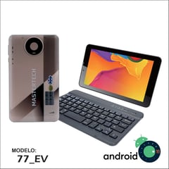 MASTERTECH - TABLET 7'' 3G 77-EV TECLADO INALAMBRICO 16GB ANDROID 11- DORADO