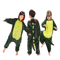 GENERICO - Pijama Dinosario Onesie Verde Niños Disfraz Dinosaurio