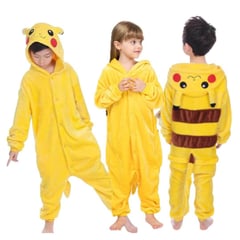 GENERICO - Pijama Pikachu Onesie Niños Disfraz Pikachu