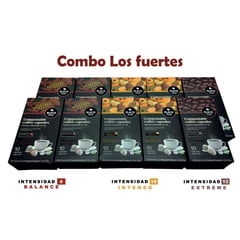 BLACK - 100 Cápsulas compostables FUERTES compatibles con Nespresso®