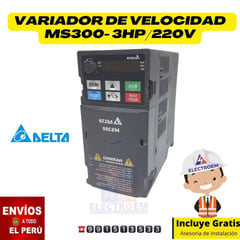 DELTA - VARIADOR DE VELOCIDAD MS300 DE 3HP-220V