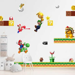 GENERICO - Vinilo Infantil Mario Bros decoracion Gamer adhesivo