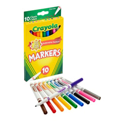 CRAYOLA - Markers Plumones Línea Fina x 10 Unidades