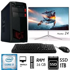 Computadora Pc Core i7 3.2ghz Ram 16GB Disco Solido SSD 1TB Monitor 24´´