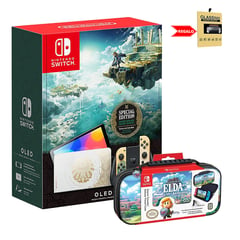 NINTENDO - Consola Switch OLED Zelda Tears of the Kingdom - Estuche - Mica