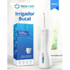 TECH CARE - Irrigador Bucal Dental Portátil 6 Modos + 4 Puntas + Estuche