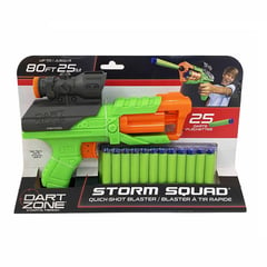 DART ZONE - Storm Squad Tiro Rápido Blaster + 25 Dardos