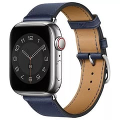 GENERICO - Correa De Cuero Azul Marino Para Smartwatch Y Apple Watch 38-40-41mm