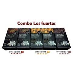 BLACK - 50 Cápsulas compostables FUERTES compatibles con Nespresso®