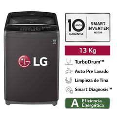 LG - Lavadora Smart Inverter Carga Superior WT13BSB 13Kg Negra