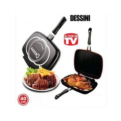 Dessini Italy - Sartén Grill 40 cm Dessini original Doble Cara Antiadherente