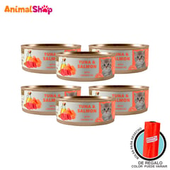 AMITY - Comida Húmeda De Gatitos Atún Y Salmón 80Gr 6Un