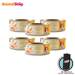 AMITY - Comida Húmeda Gato Adulto Pollo Y Conejo 80 Gr 6Un