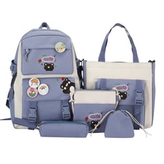 GENERICO - Kits de 5 Piezas de mochilas kawaii escolares bolsos coreanos