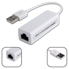 GENERICO - Adaptador de Internet USB A RJ45 Lan Internet Blanco USB