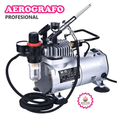 GENERICO - KIT AEROGRAFO PROFESIONAL MULTIUSO ALTA POTENCIA