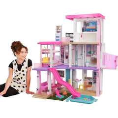 BARBIE - Barbie® DreamHouse Casa de muñecas con piscina luces sonidos y accesorios