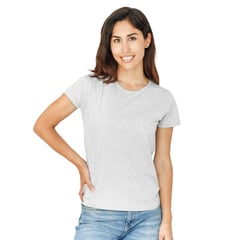 UNDER WATER - Women T-Shirt Crew Neck Underwater Jersey Pima Cotton.