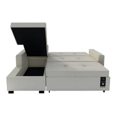 BARAKA HOME - Sofá Cama Multifuncional Debar Izquierdo 3 Cuerpos - Ivory