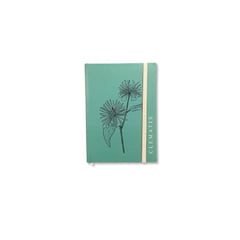 WATERVIOLET - CUADERNO BOLSILLO - FLOR CLEMATIS - VERDE - TAPA DURA A6