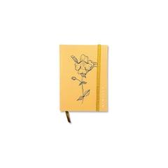 WATERVIOLET - CUADERNO BOLSILLO - FLOR MIMULUS - AMARILLO - TAPA DURA A6