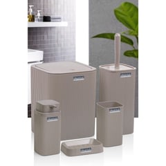 OKYANUS - Set de Baño 5 Piezas Color Beige