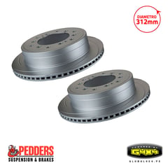 GENERICO - Discos de frenos posterior Fortuner 4Runner Prado FJCruiser