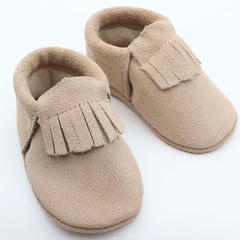 TINY MOCS - CALZADO FLEXIBLE O PARA NIÑO NIÑA UNISEX RESPETUOSOS CUERO BABY BASICO CREMA