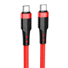 BOROFONE - Cable De Carga Rápida Trenzado De Tipo C A Tipo C 60w 12m Bu35 Rojo